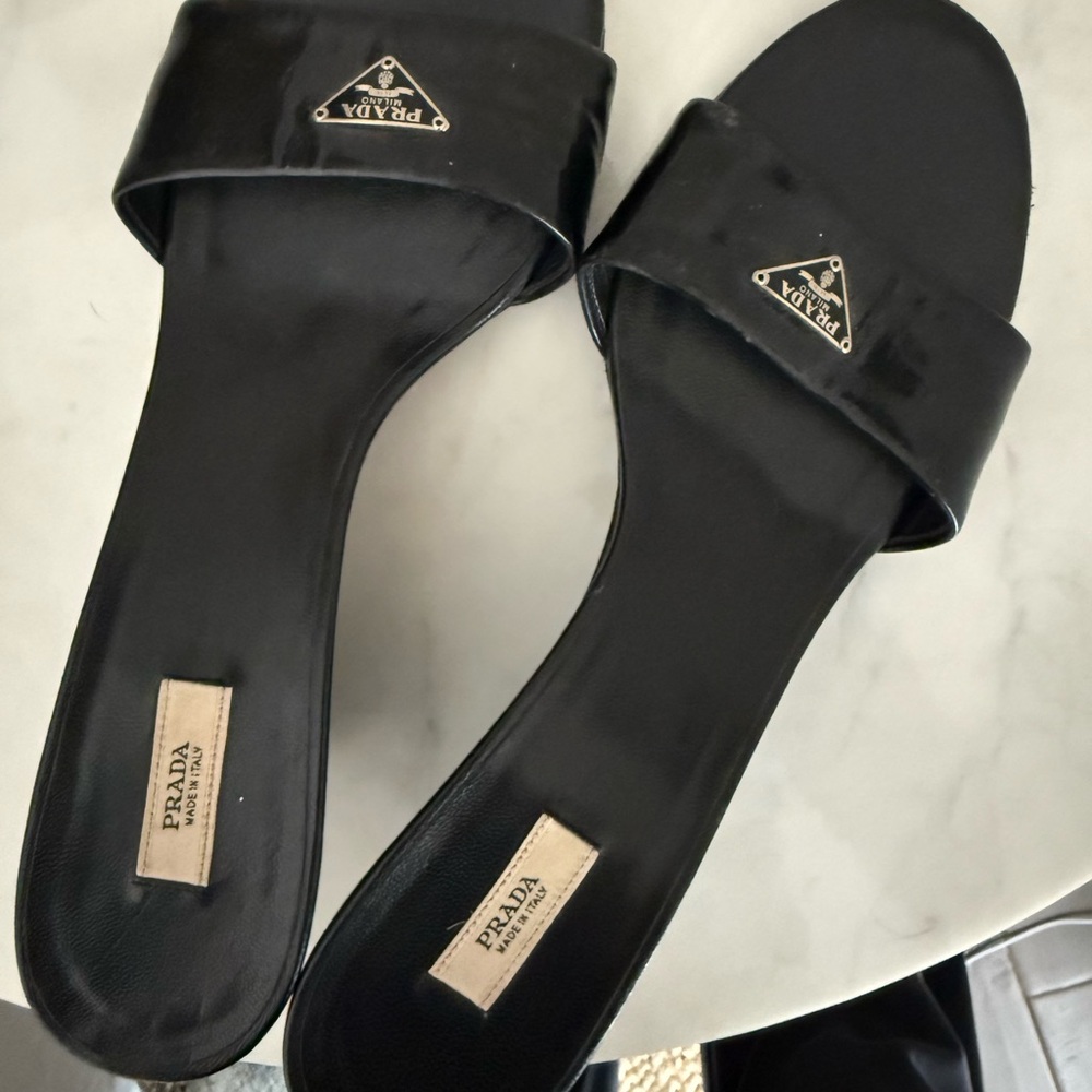 Prada Women's Wedge Heel Mules
